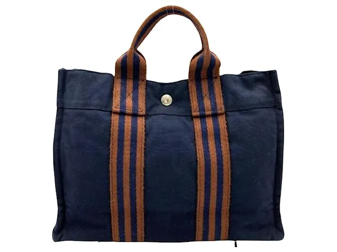 Hermès Fourre Tout Azul marino 