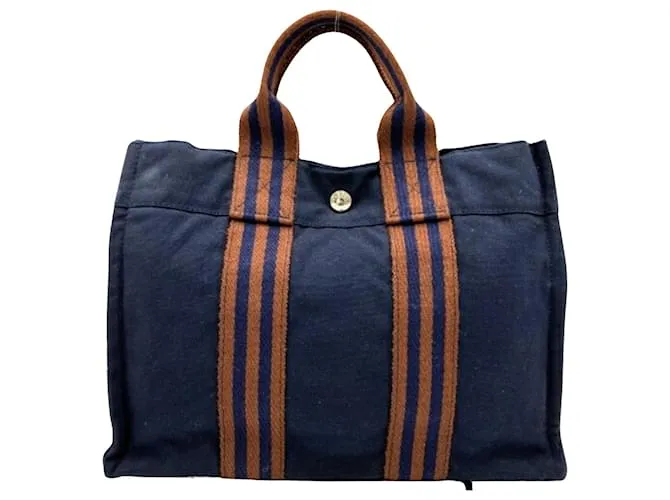 Hermès Fourre Tout Azul marino 
