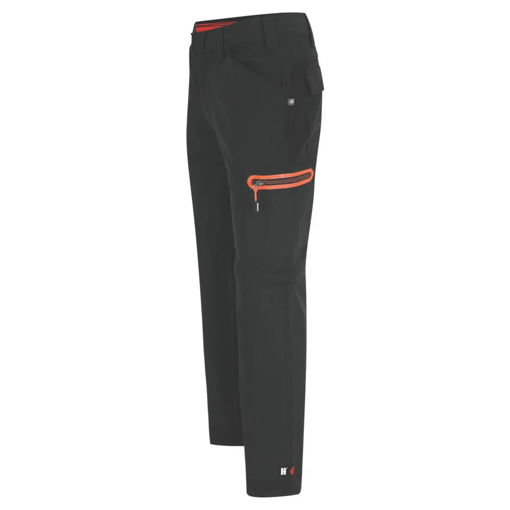 Herock Tornado, pantalón con pernera desmontable de cremallera, negro (cintura 34