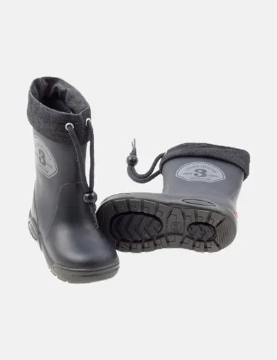 Igor Bota de agua azul marino detalle denim
