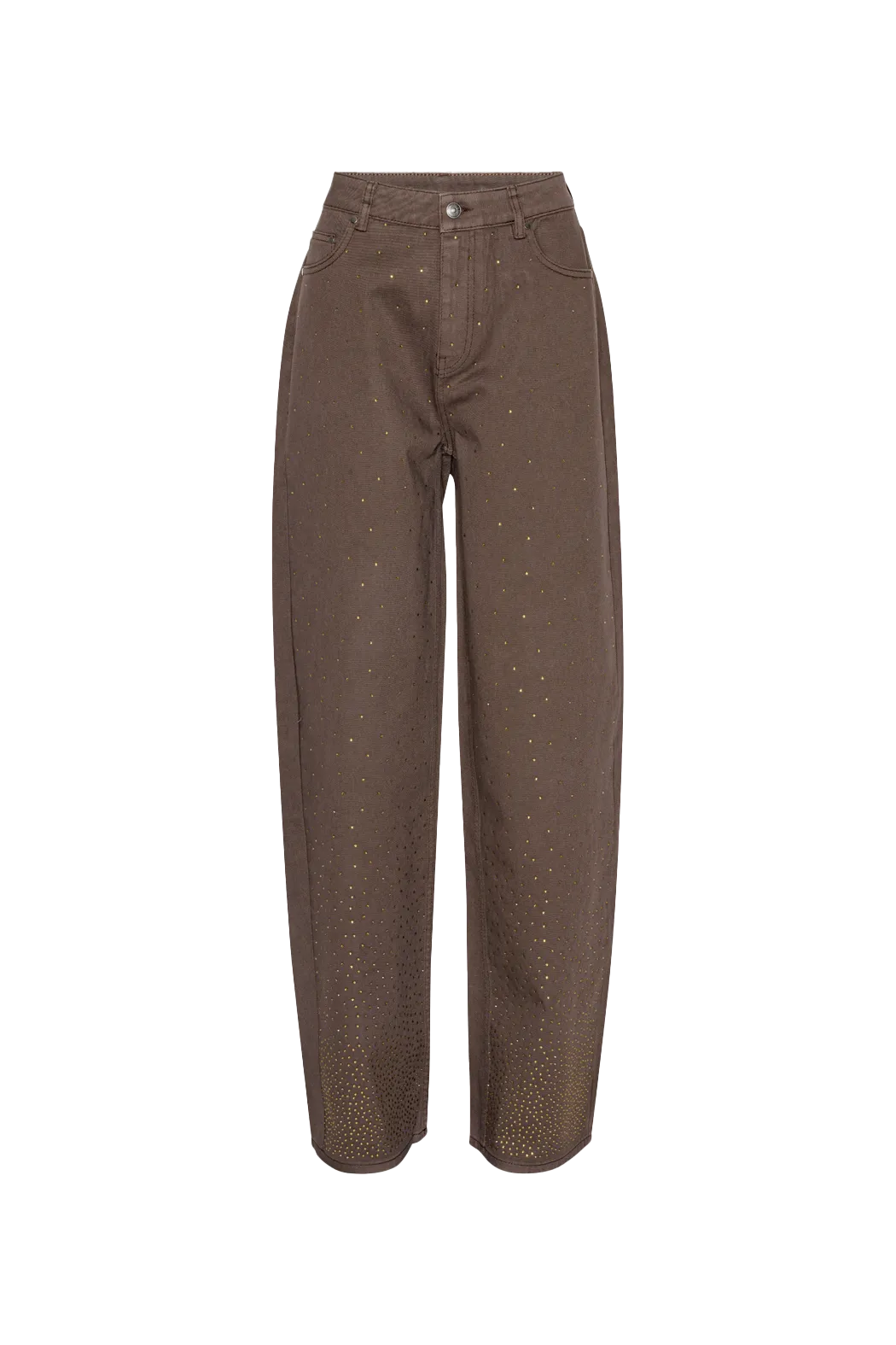 Jeans De Pierna Ancha Con Pedrera Dixie