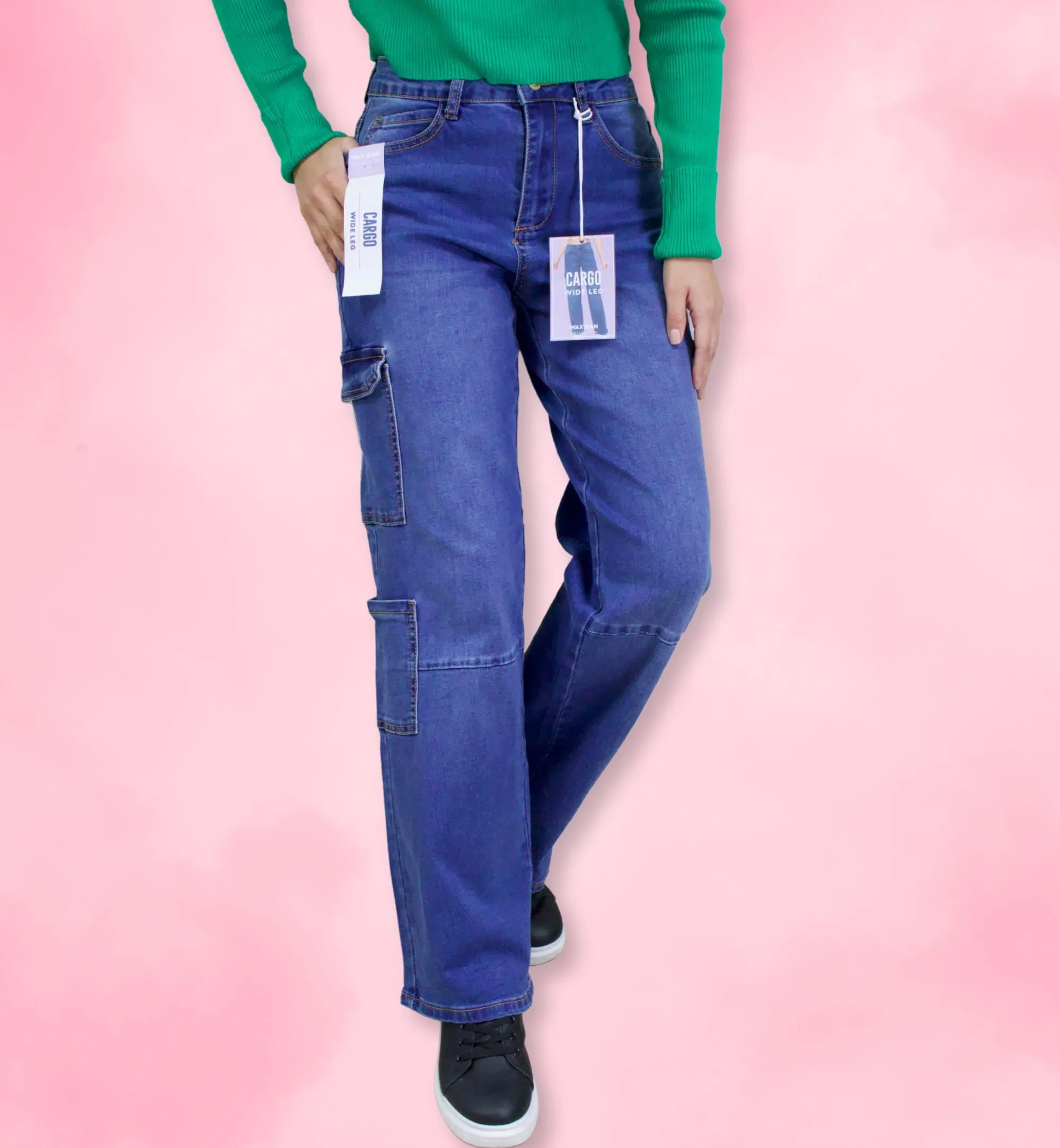 JEANS TIPO CARGO Y WIDE LEG 90336