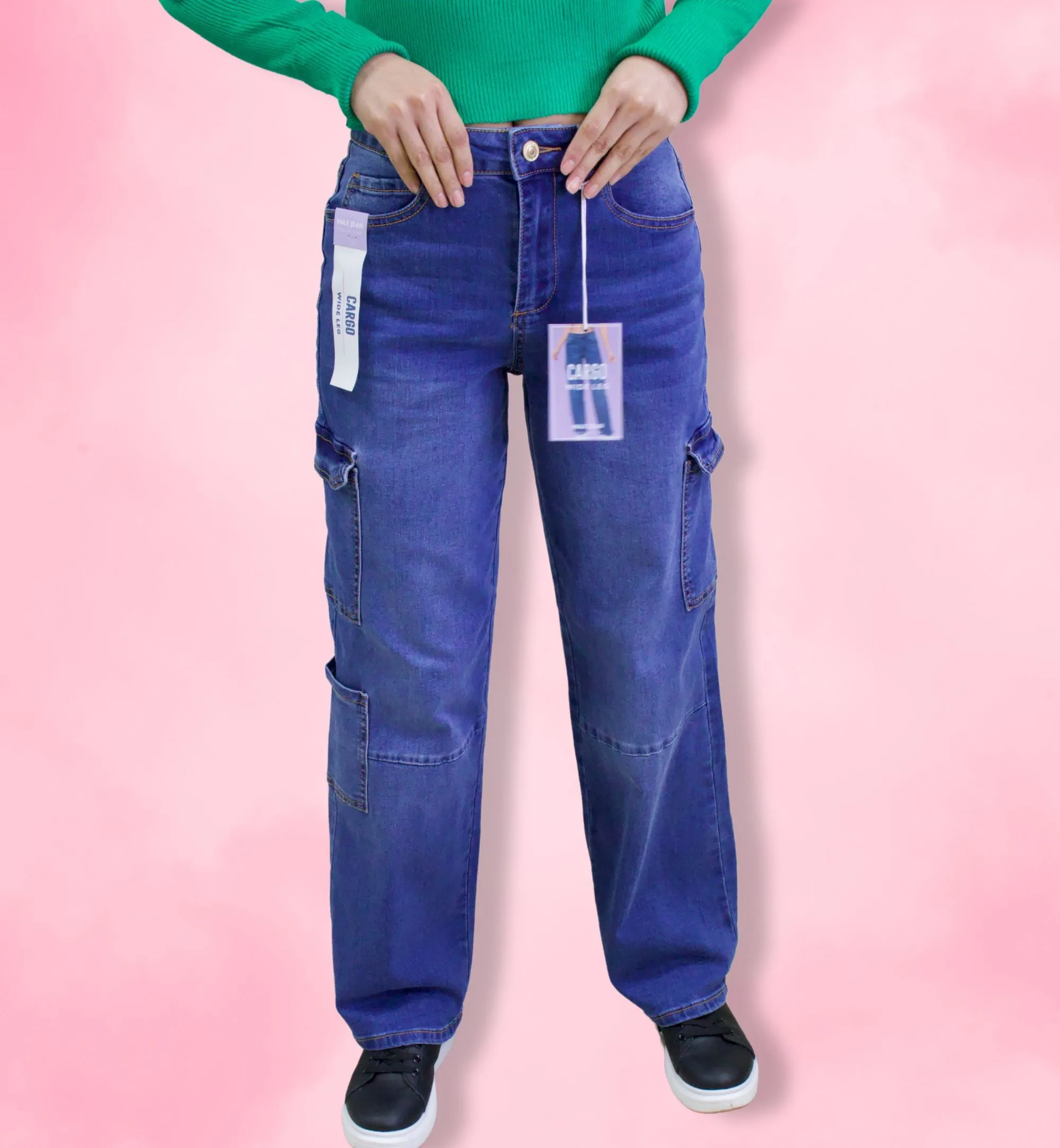 JEANS TIPO CARGO Y WIDE LEG 90336