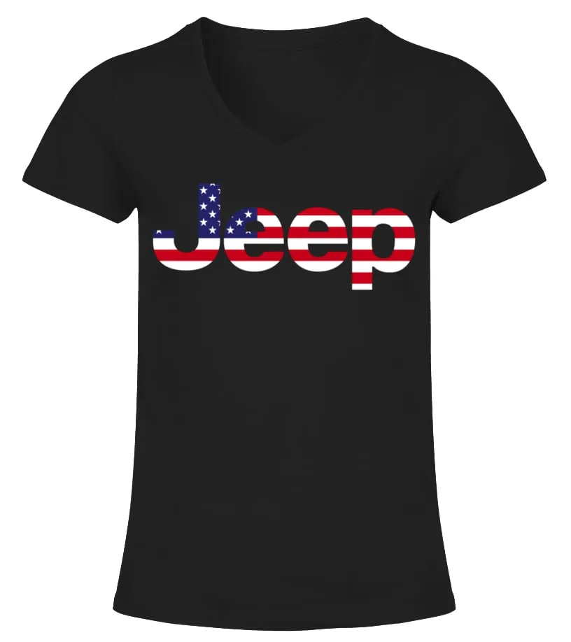 Jeep BK (16) Camiseta cuello pico Mujer