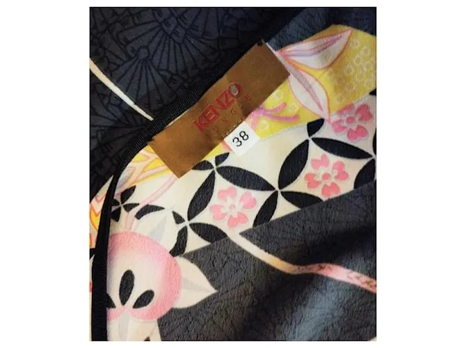 KENZO FALDA ASIMÉTRICA FLORAL FALDA T 38/40 Multicolor 