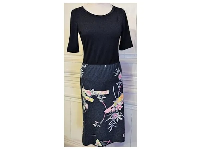 KENZO FALDA ASIMÉTRICA FLORAL FALDA T 38/40 Multicolor 