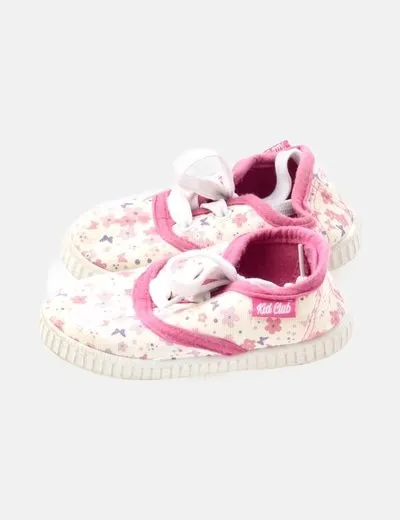 KID CLUB Zapatilla blanca estampado floral