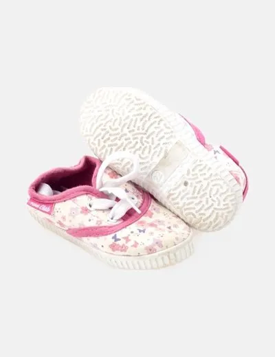 KID CLUB Zapatilla blanca estampado floral