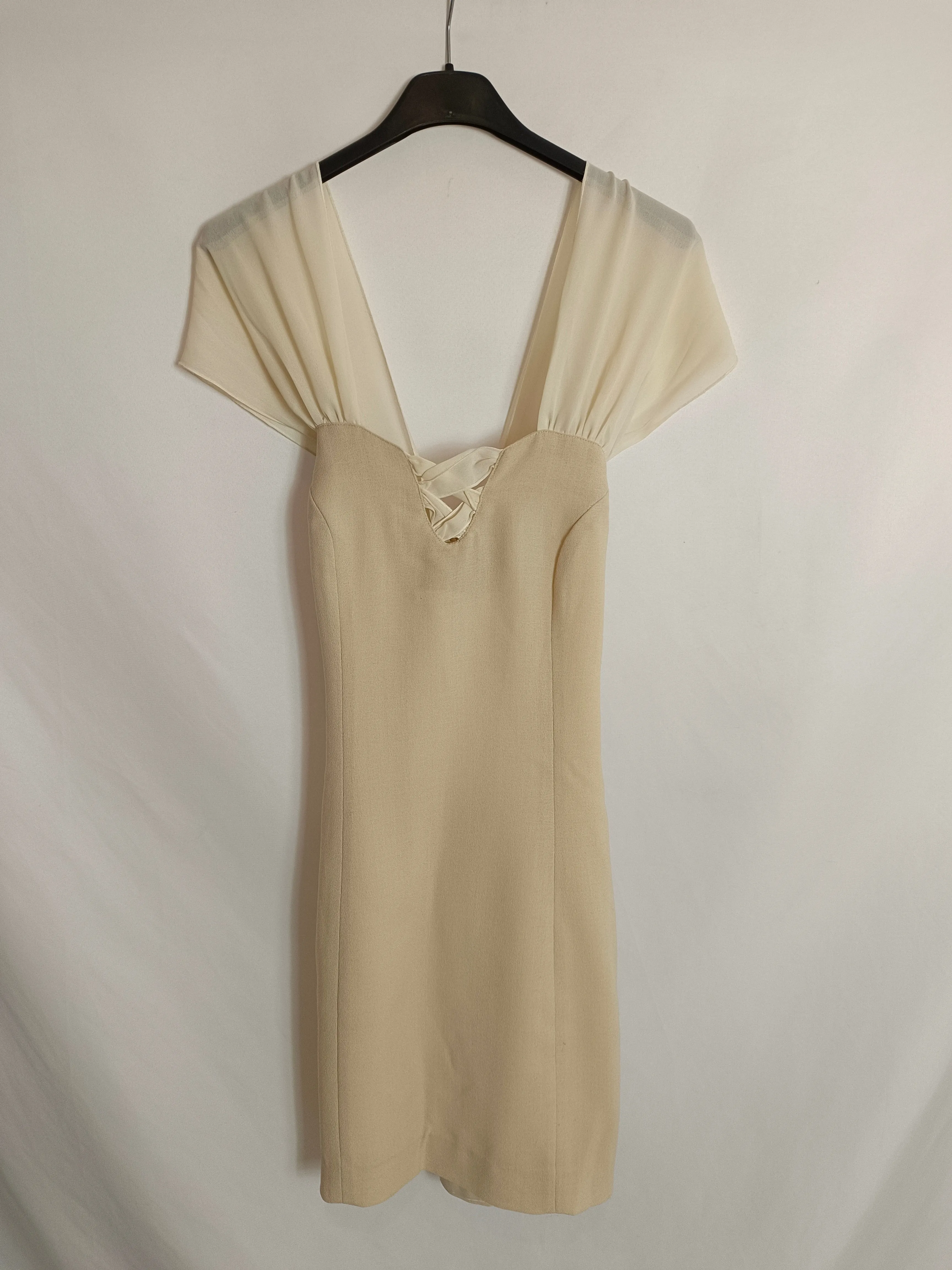 LA CUADRA. Vestido beige tirantes T.u(xs/s)