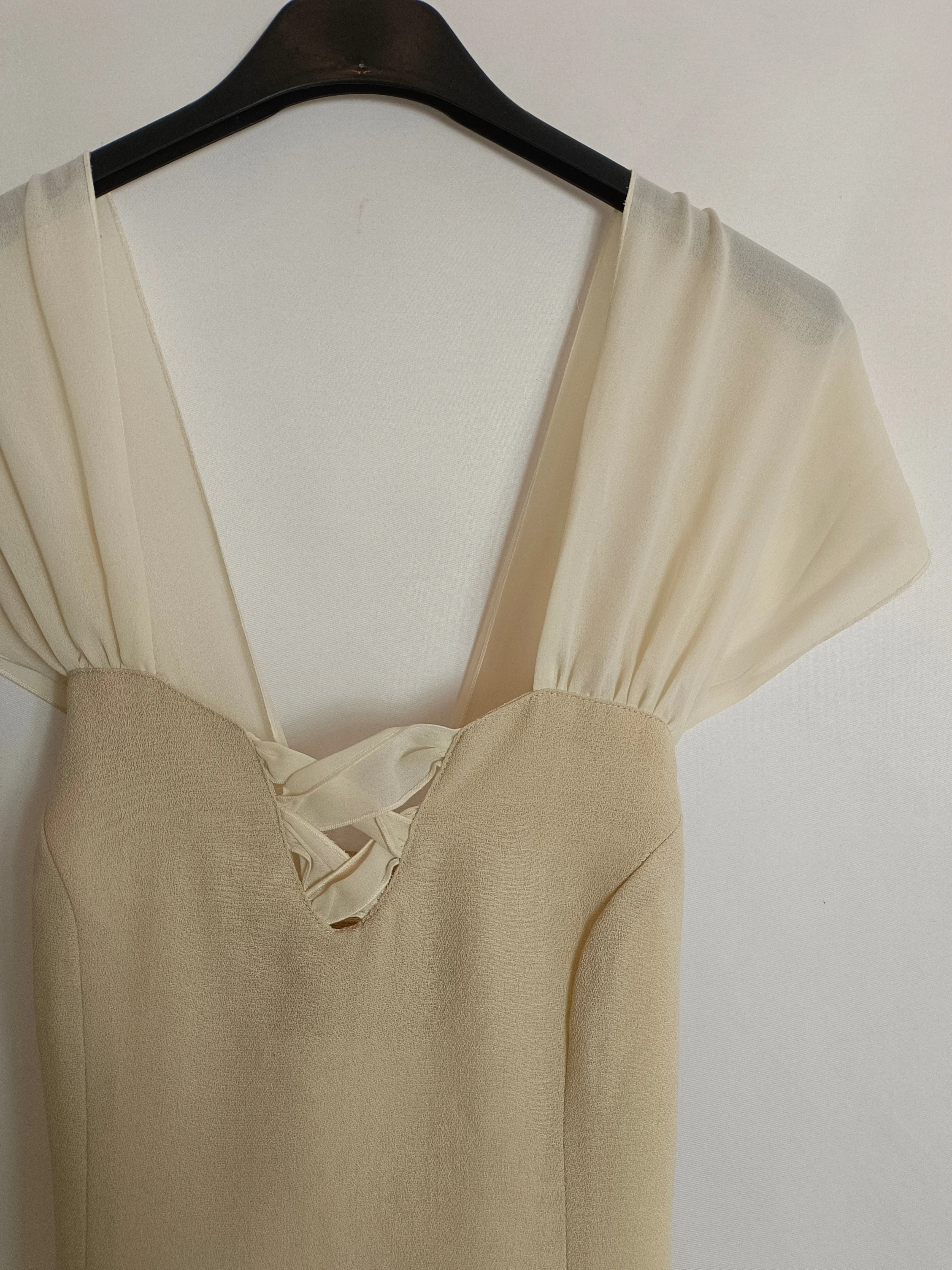 LA CUADRA. Vestido beige tirantes T.u(xs/s)