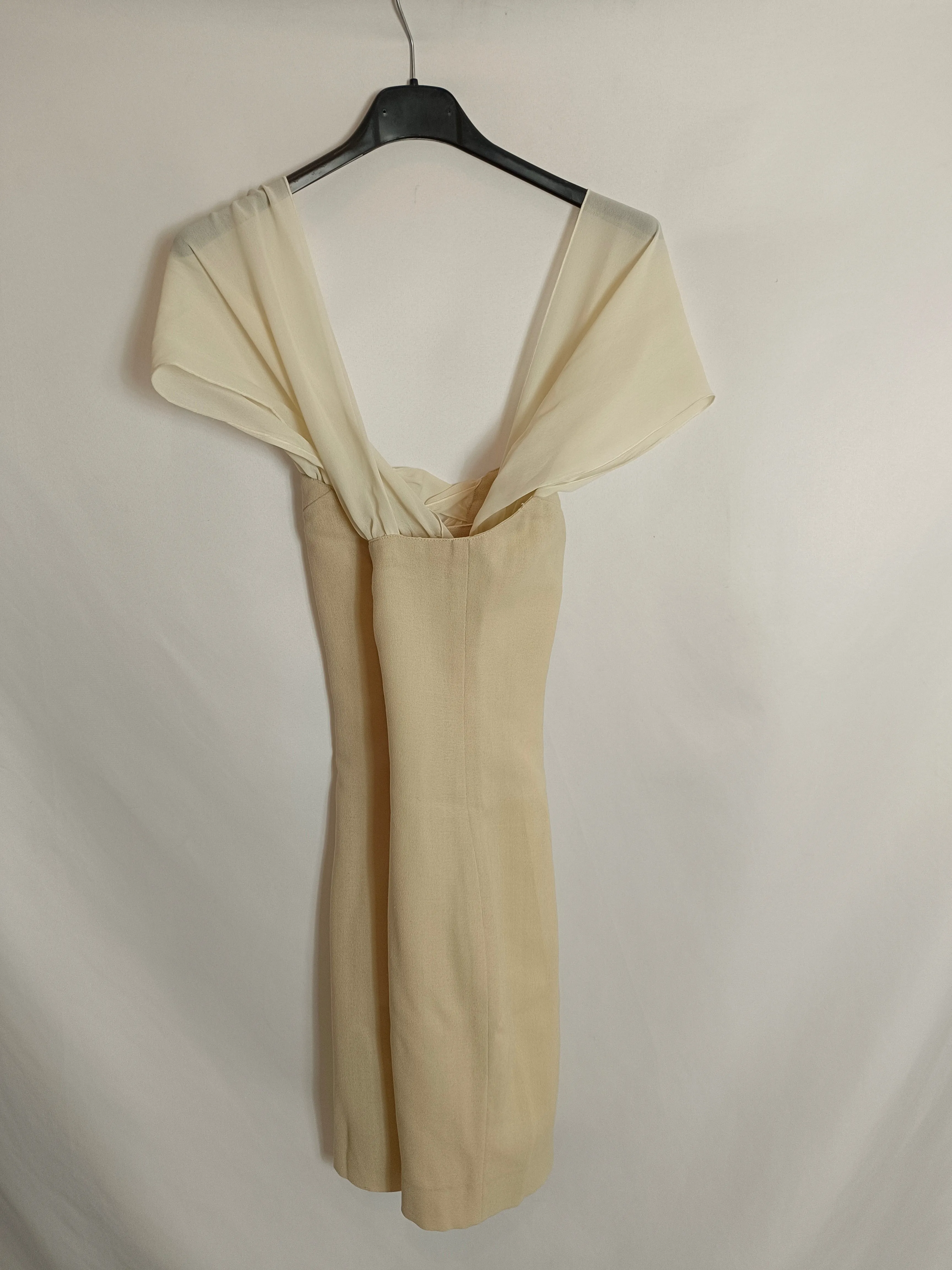 LA CUADRA. Vestido beige tirantes T.u(xs/s)