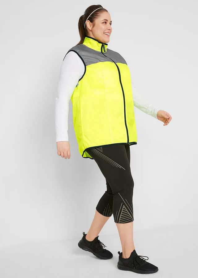 Leggings deportivos moldeadores con bolsillos, largo 3/4 Negro con estampado gráfico