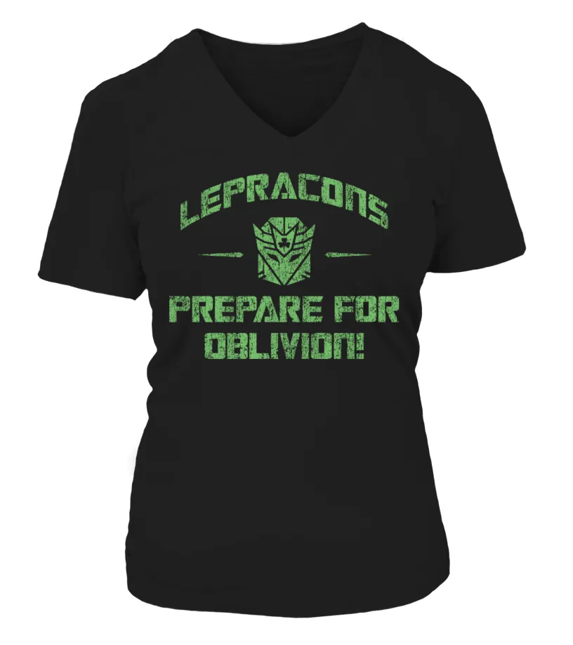 LEPRACONS  PREPARE FOR OBLIVION! CAMISETA CUELLO PICO MUJER