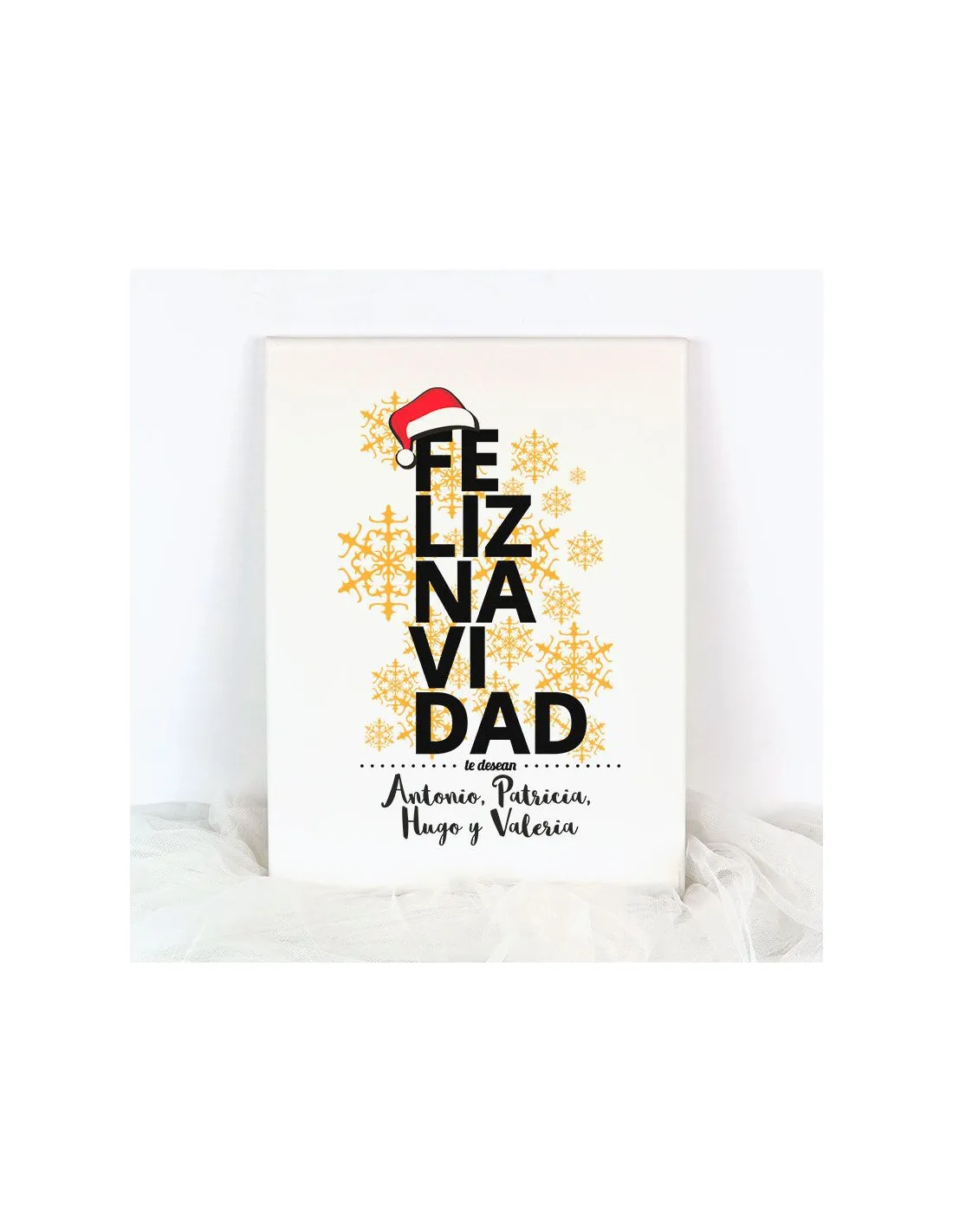 Lienzo personalizado Navidad Te desean de Mi Pipo