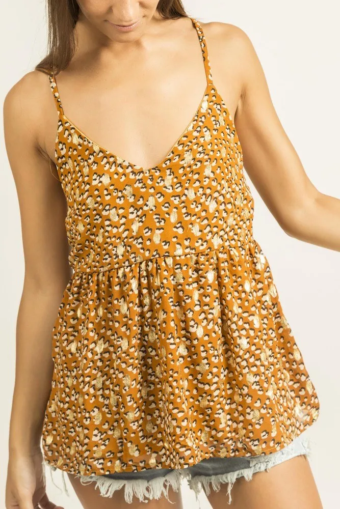 LILIE ROSE 1TP4C  TOP CON TIRANTES CRUZADOS  YELLOW