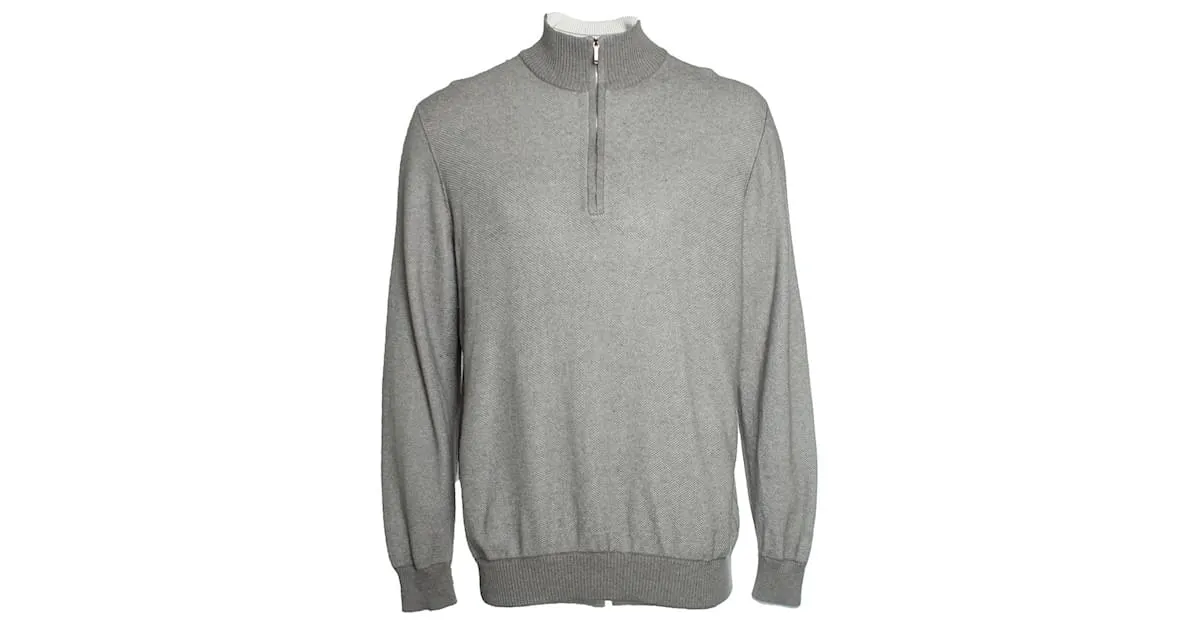 LORO PIANA, Tirador de cremallera en gris 