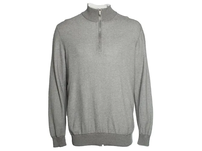 LORO PIANA, Tirador de cremallera en gris 