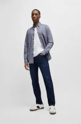 Maine Vaqueros regular fit en cómodo denim elástico azul oscuro