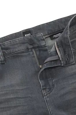 Maine Vaqueros regular fit grises en denim elástico