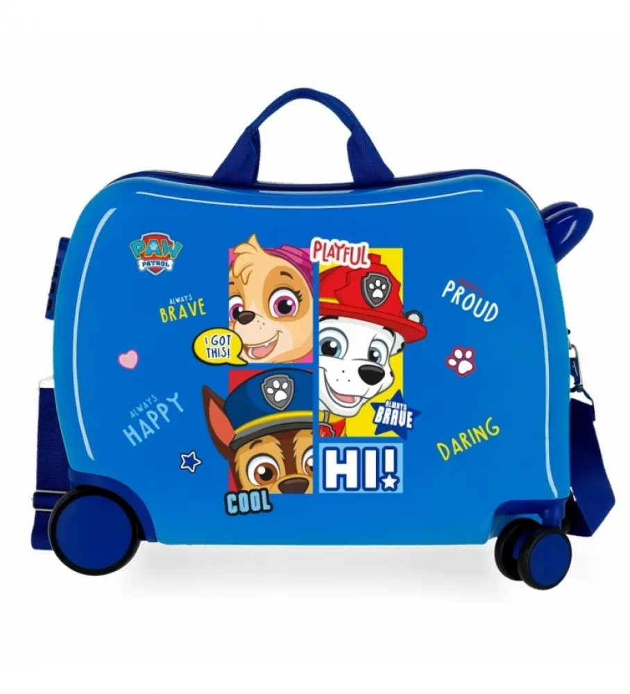 MALETA INFANTIL LA PATRULLA CANINA AZUL 38X50X20CM