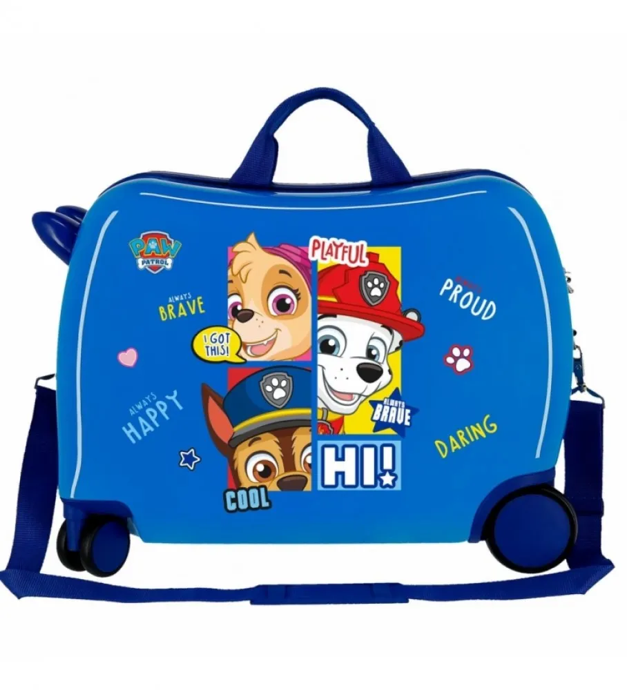 MALETA INFANTIL LA PATRULLA CANINA AZUL 38X50X20CM