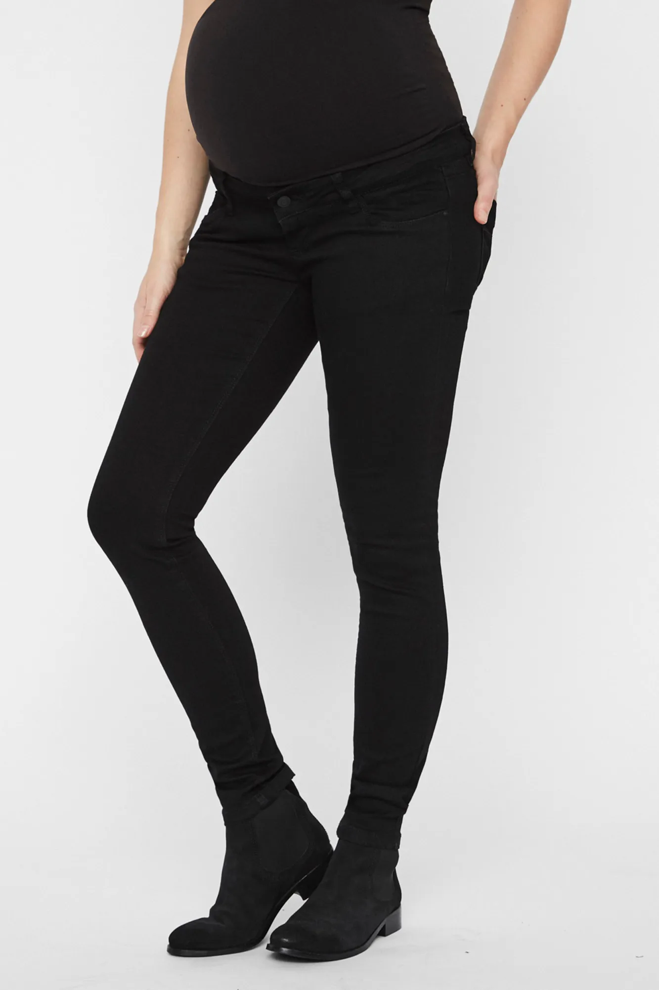 Mamalicious Jeans negro maternity Better Cotton