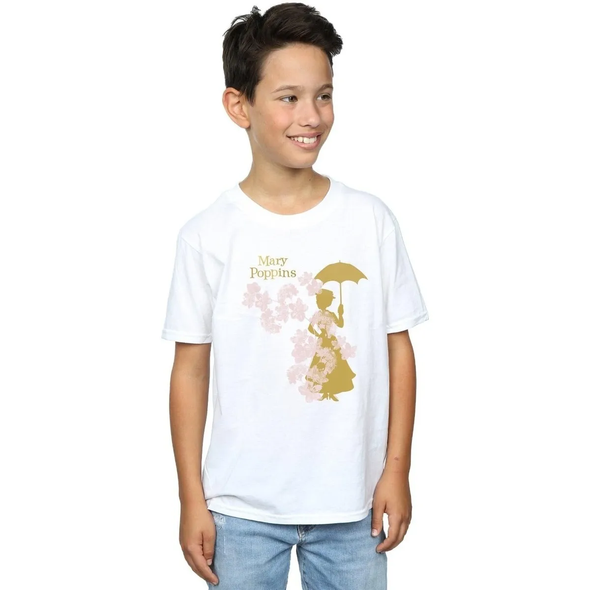 Mary Poppins Floral Silhouette