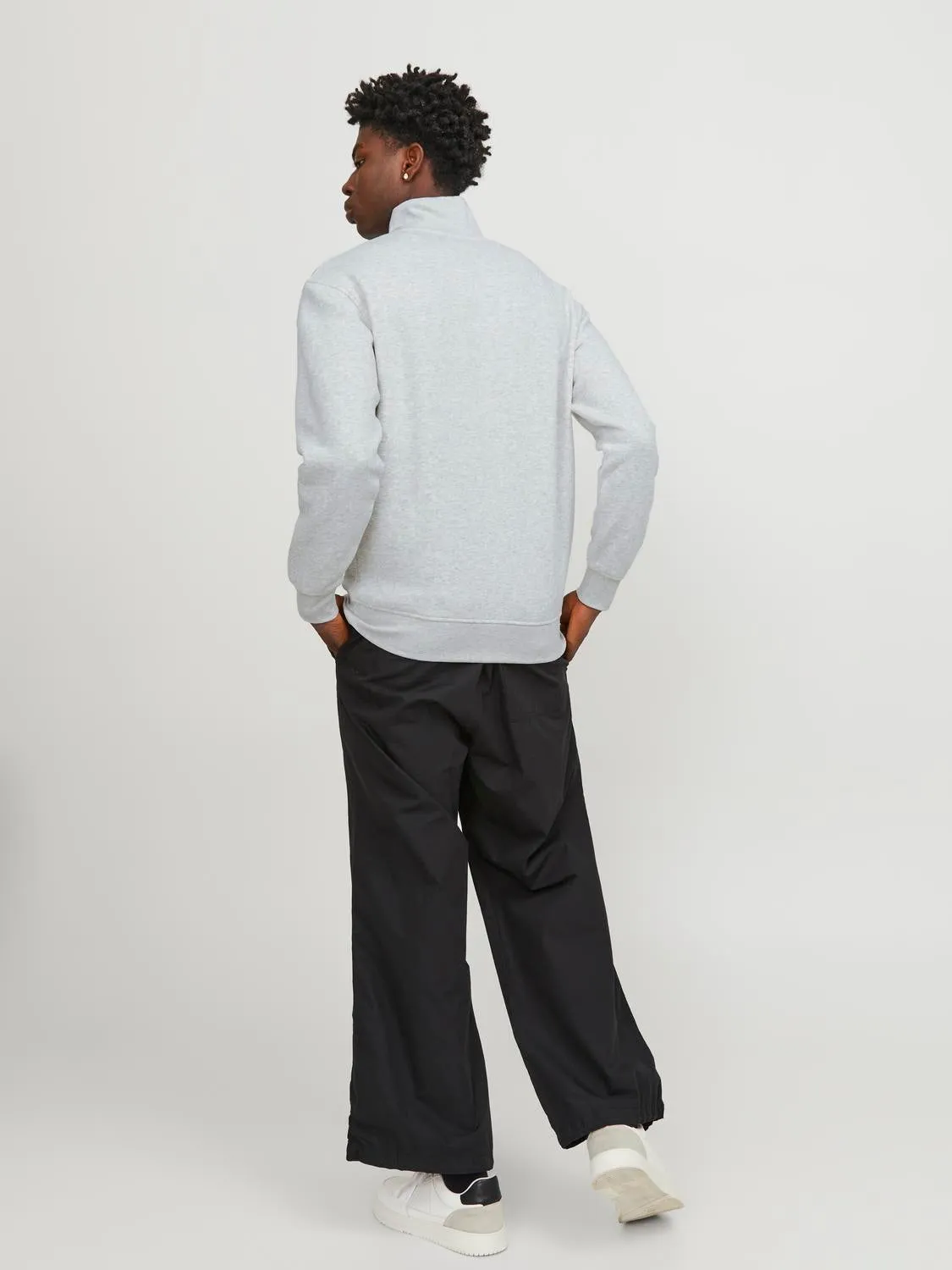 Media cremallera Con texto | Gris intermedio | Jack & Jones®