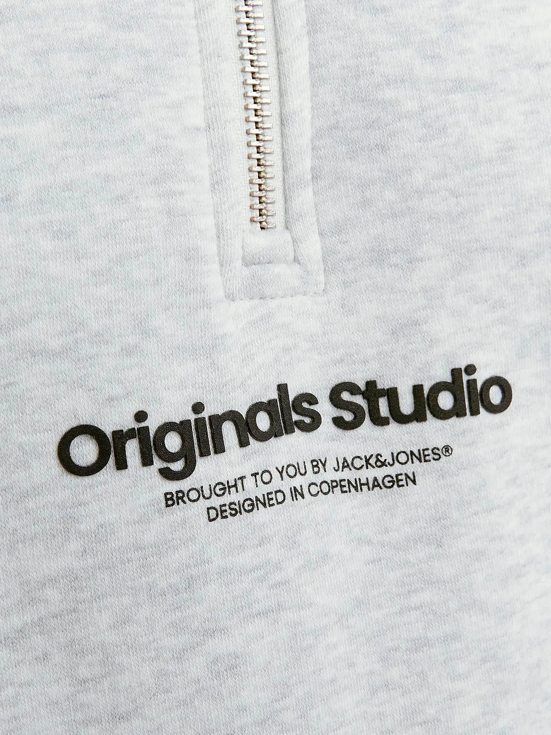 Media cremallera Con texto | Gris intermedio | Jack & Jones®