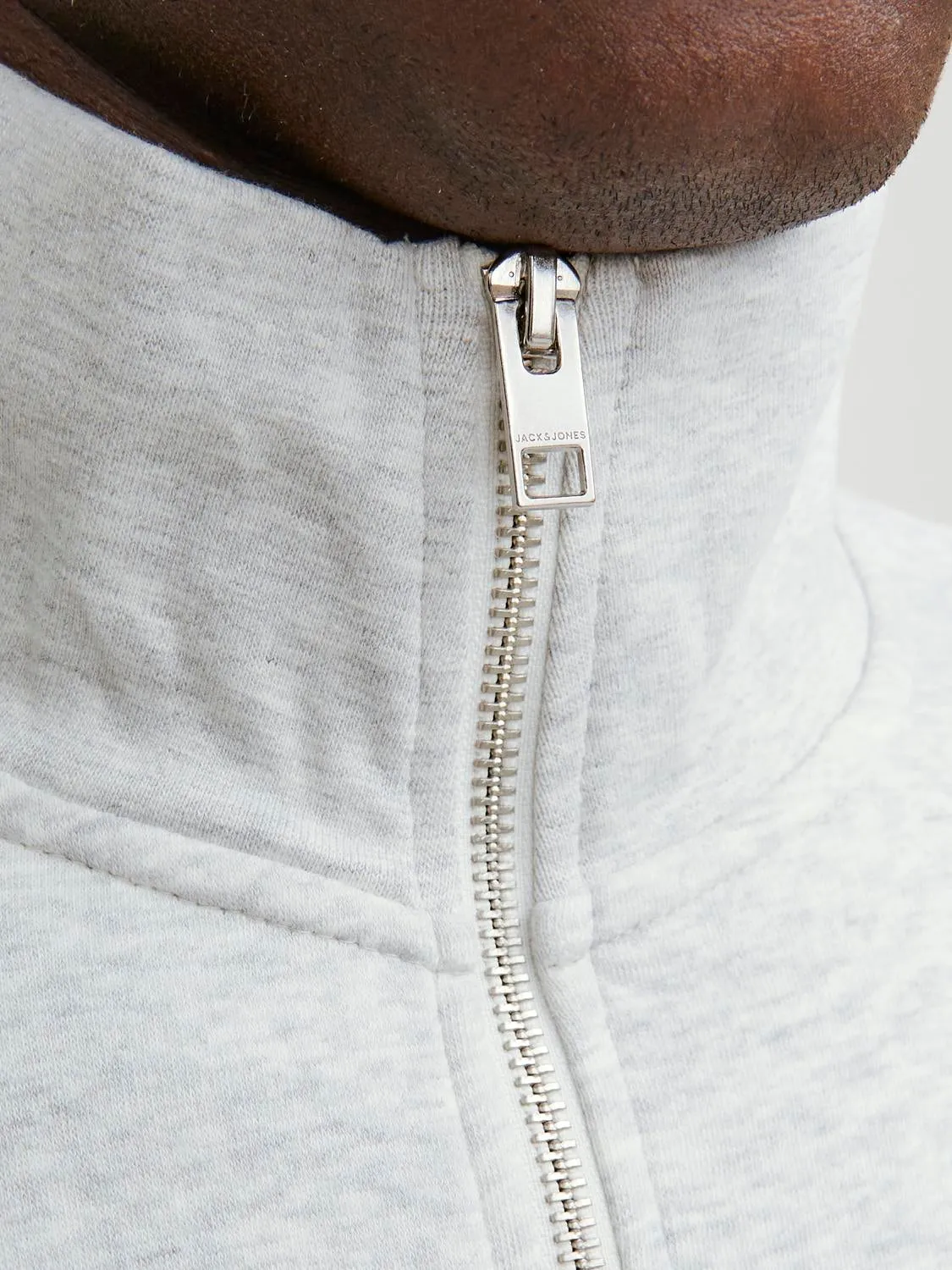 Media cremallera Con texto | Gris intermedio | Jack & Jones®