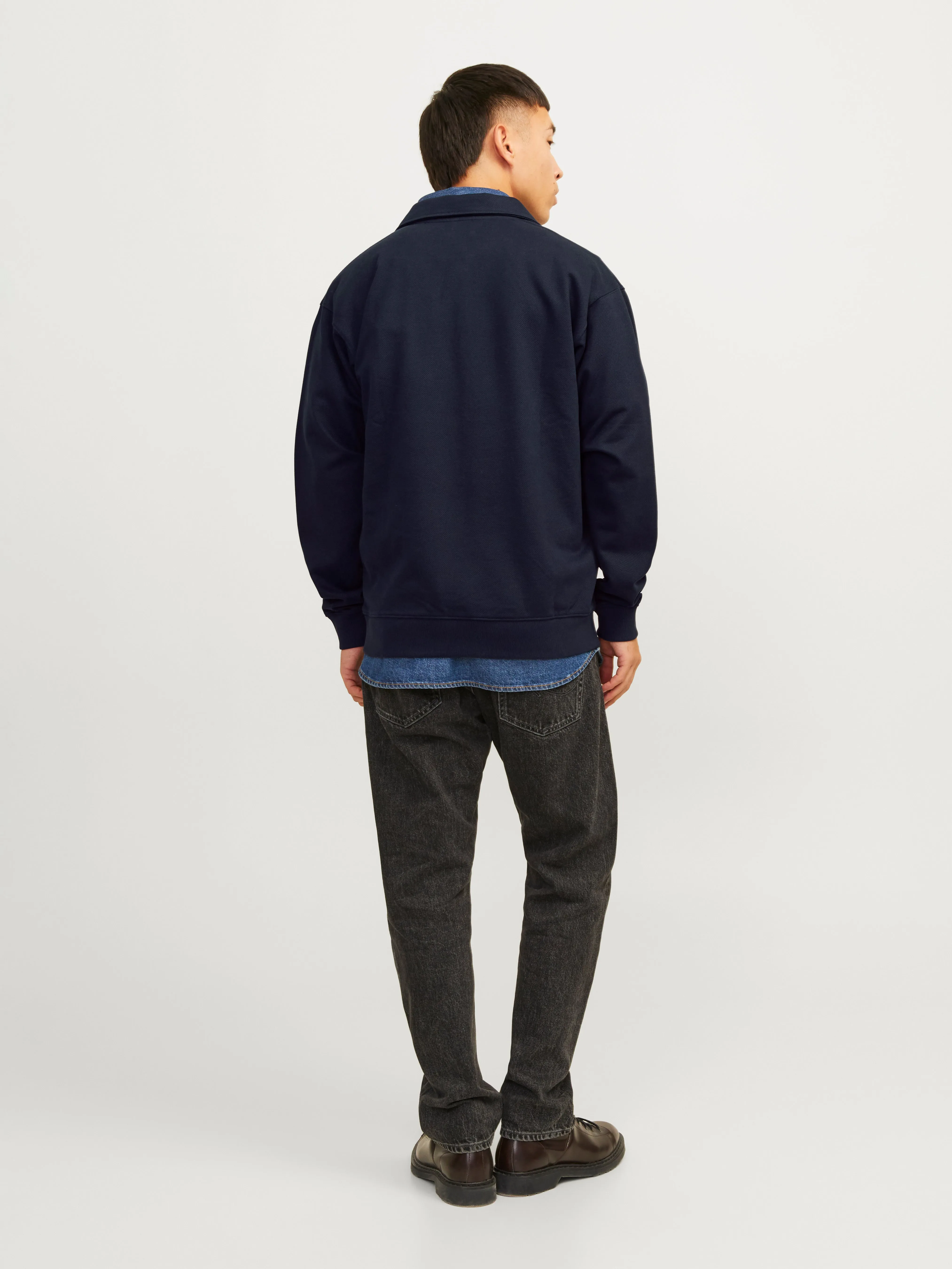 Media cremallera Liso | Azul oscuro | Jack & Jones®