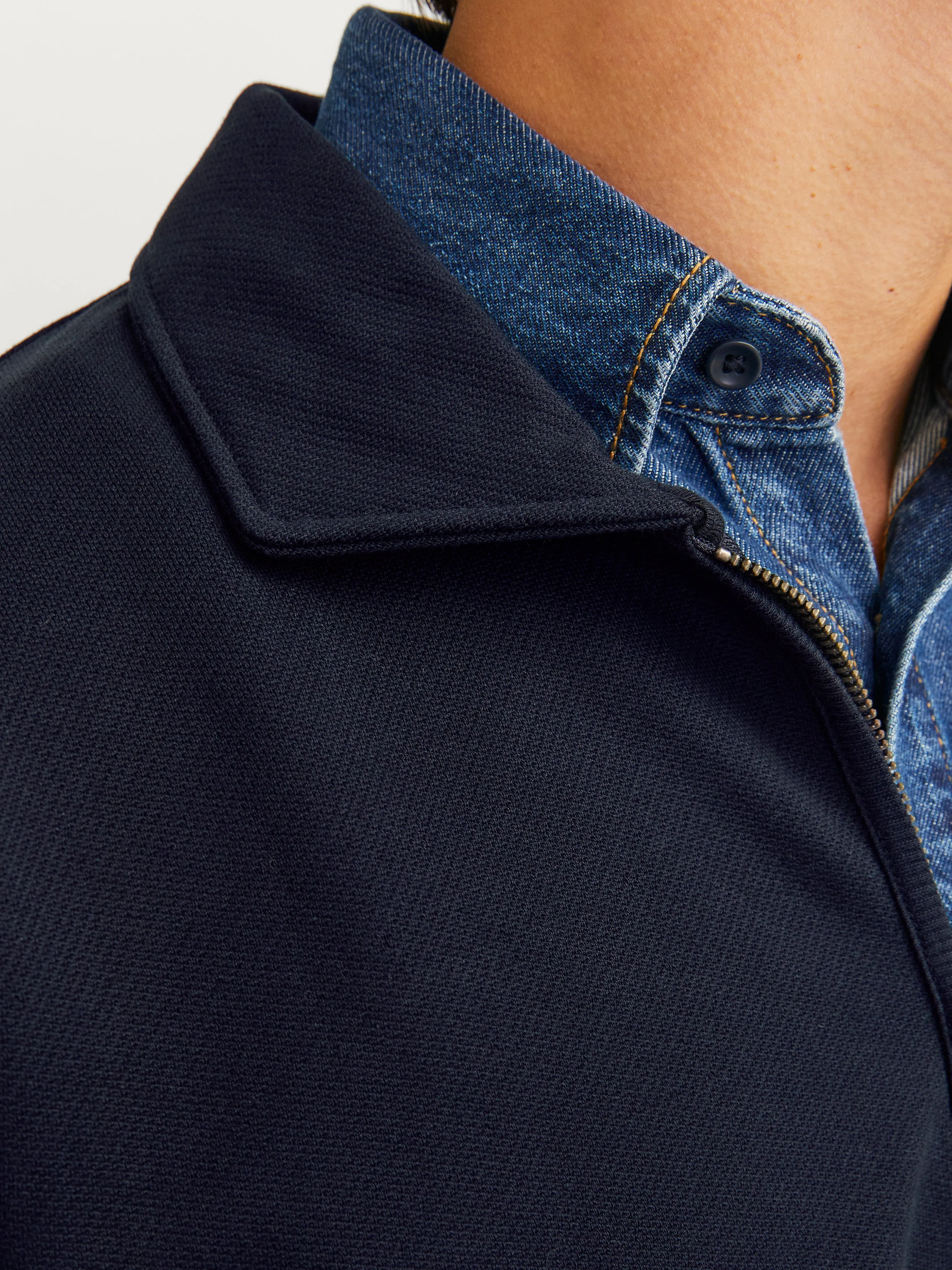 Media cremallera Liso | Azul oscuro | Jack & Jones®