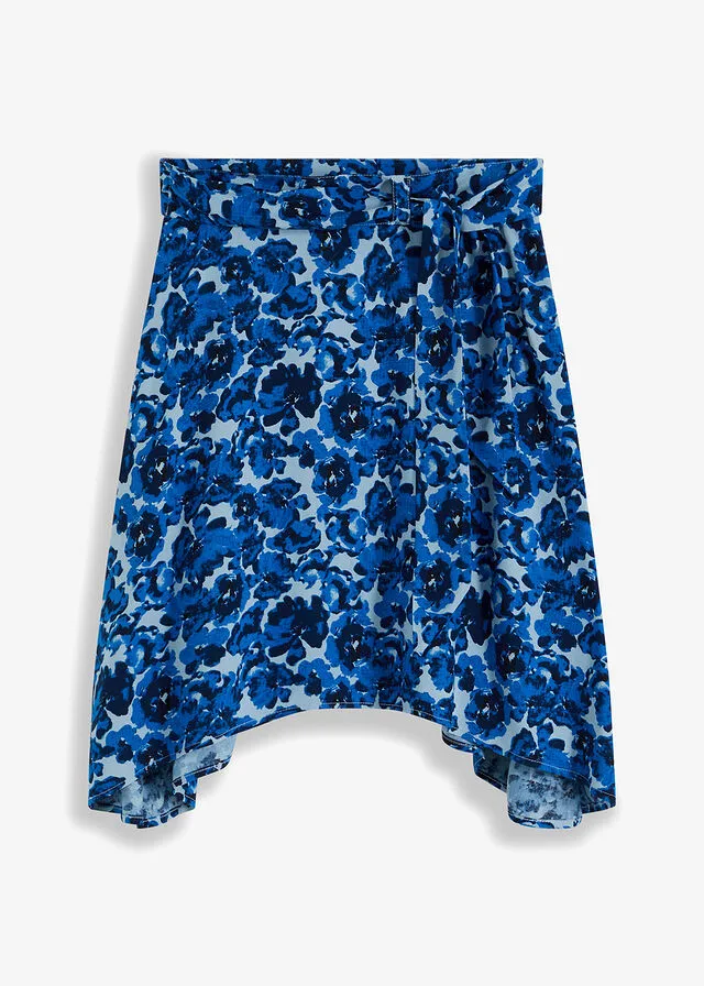 Minifalda azur con flores