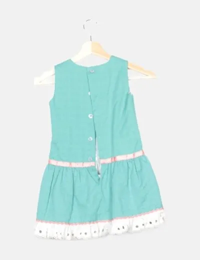 Miranda es cosa de niños Vestido verde detalle lazo