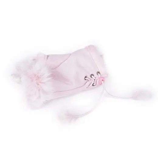 Mitones Rosas con Pelo