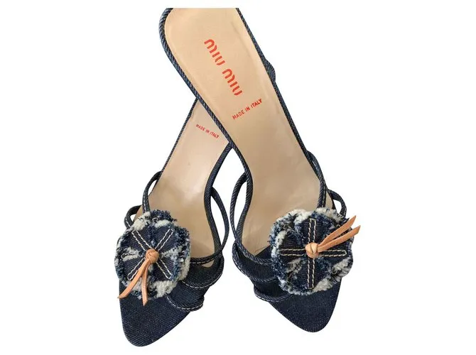 Miu Miu Sandalias Azul marino 