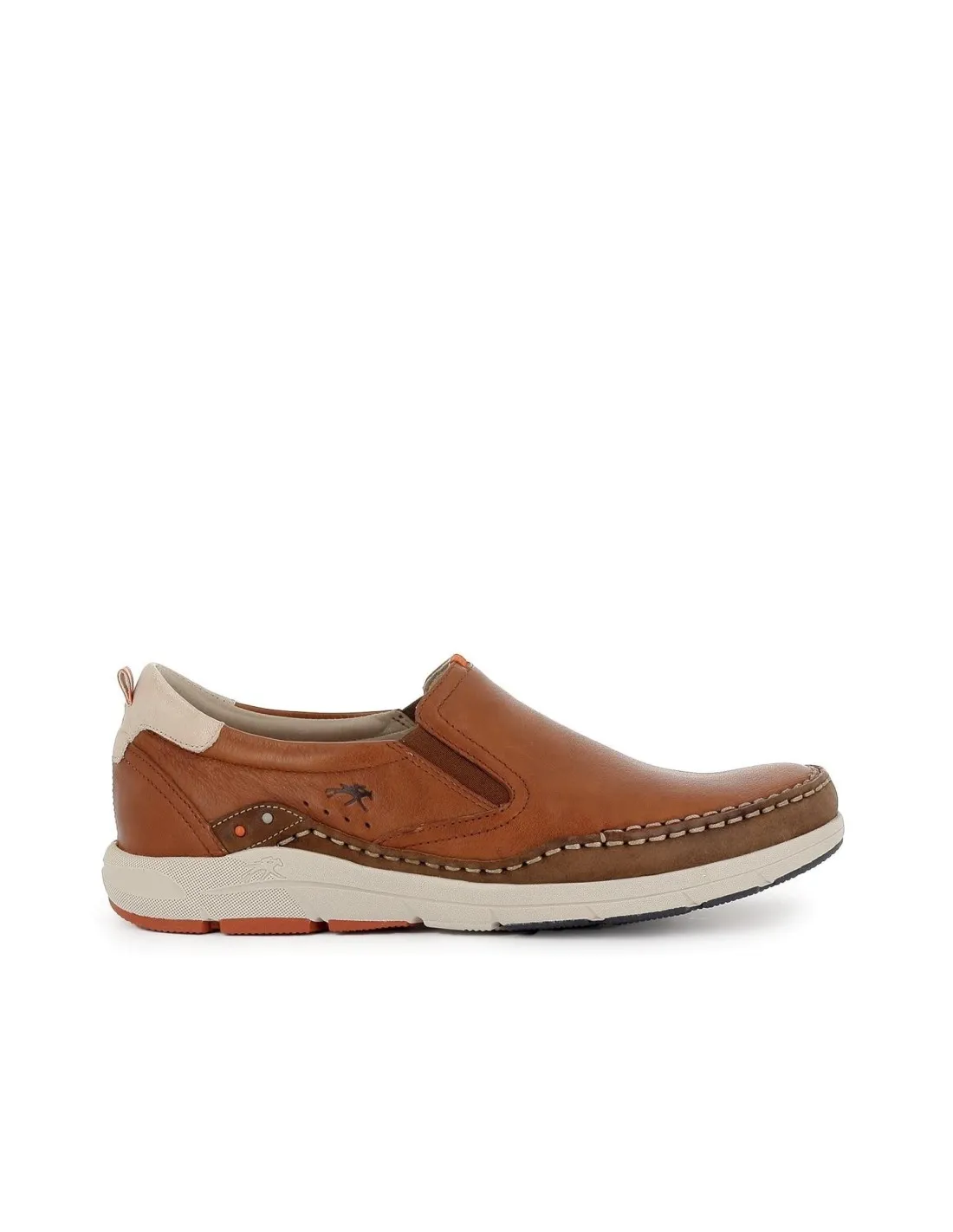 Mocasin elastico de diario piel combi hombre cuero Fluchos