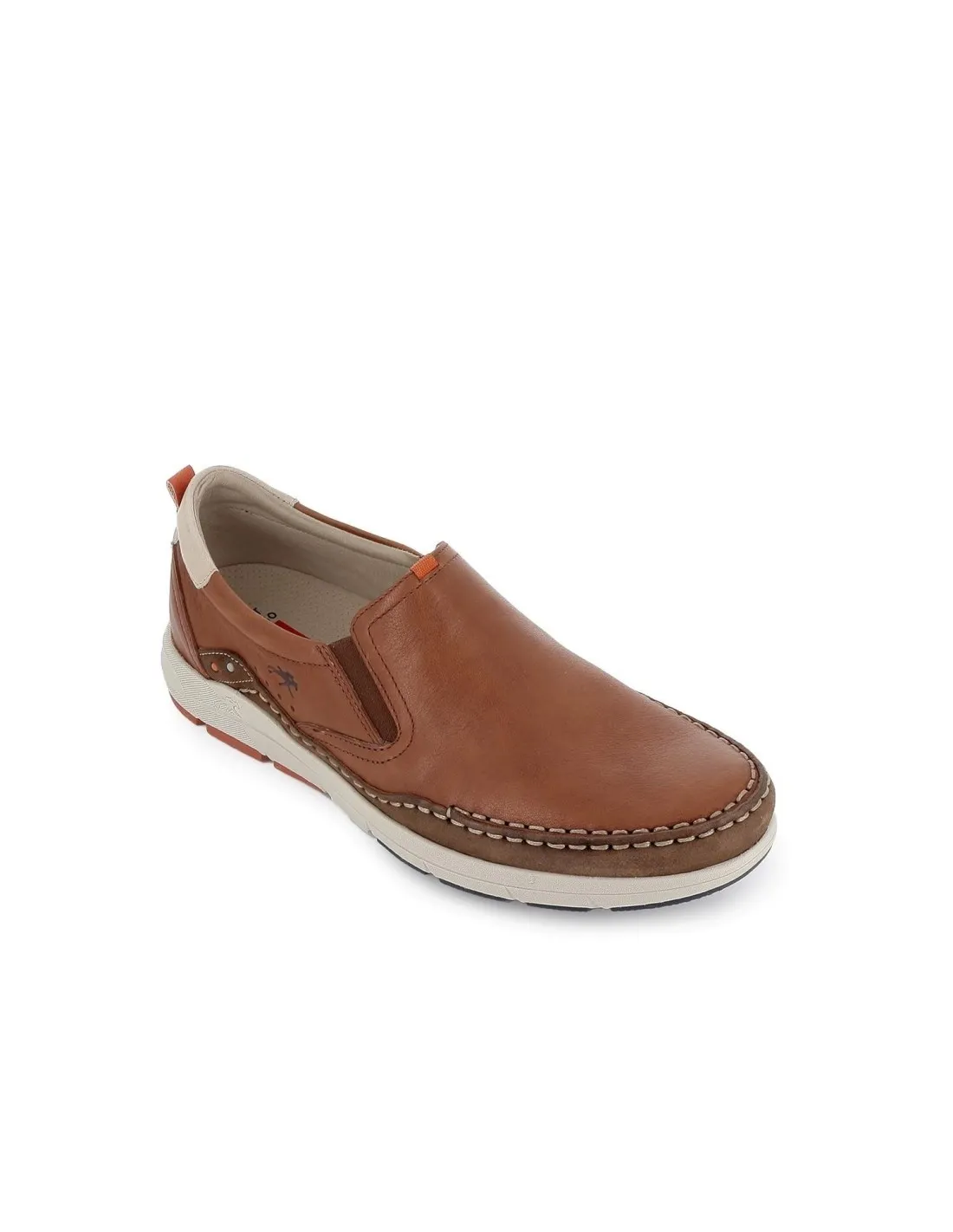 Mocasin elastico de diario piel combi hombre cuero Fluchos
