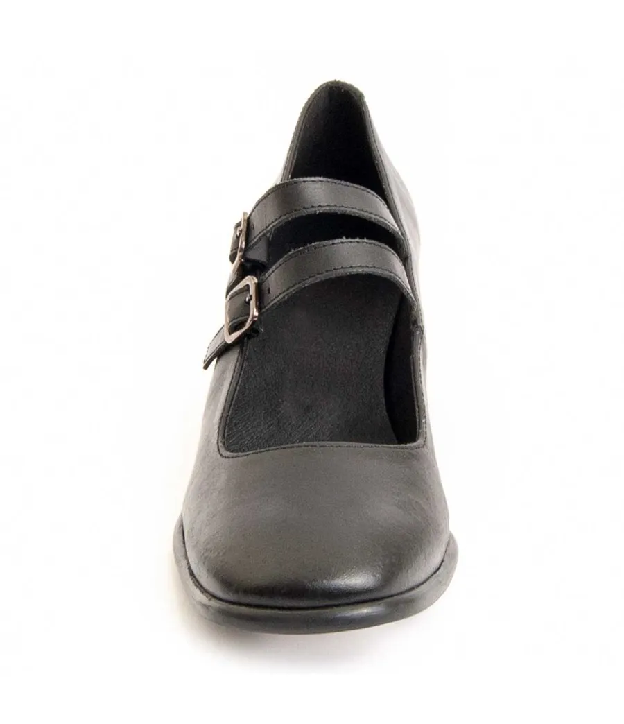 Mocasín De Piel Con Tacón Para Mujer.  Purapiel  Moccasiah3  95760