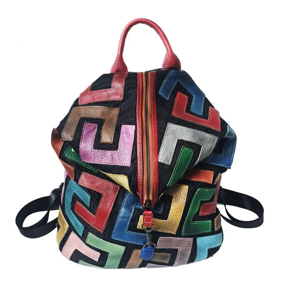 Mochila de cuero genuino