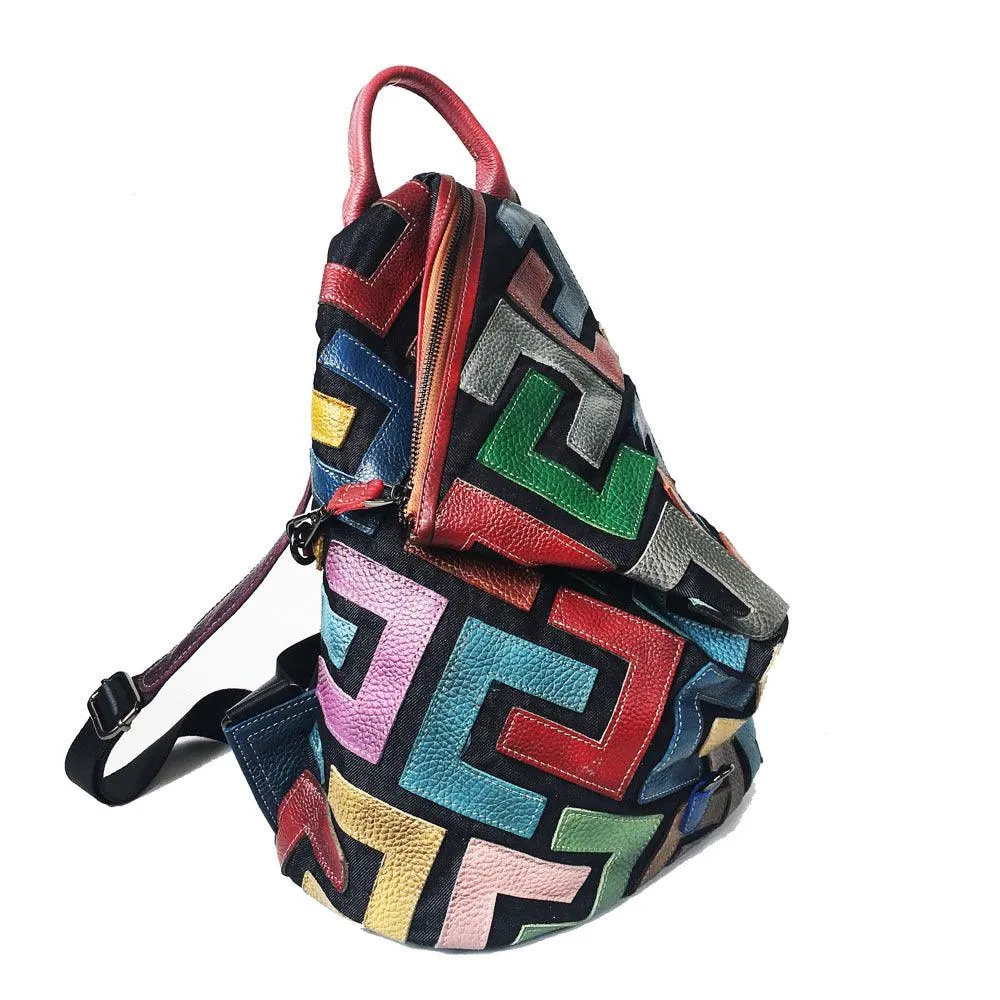 Mochila de cuero genuino