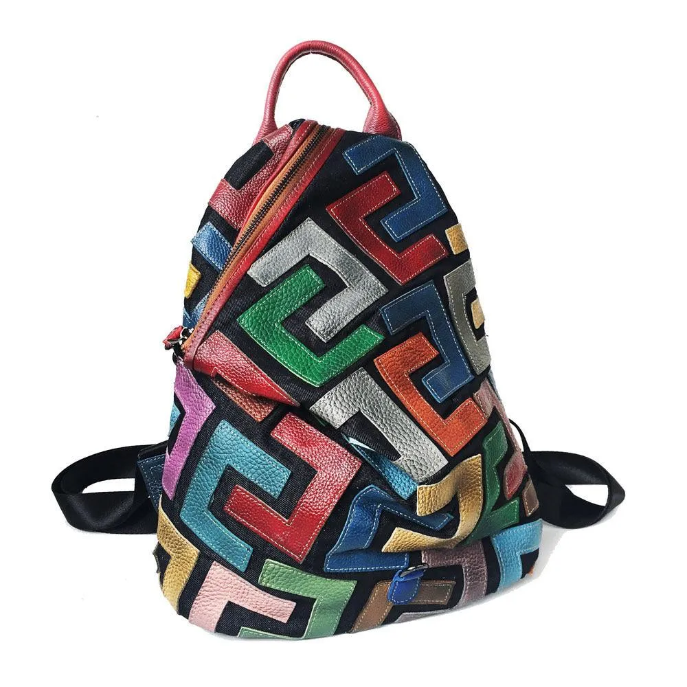 Mochila de cuero genuino