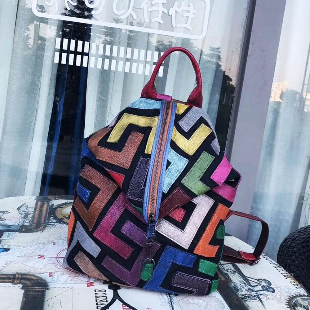 Mochila de cuero genuino