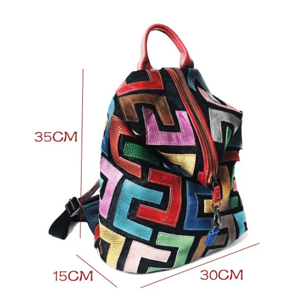 Mochila de cuero genuino