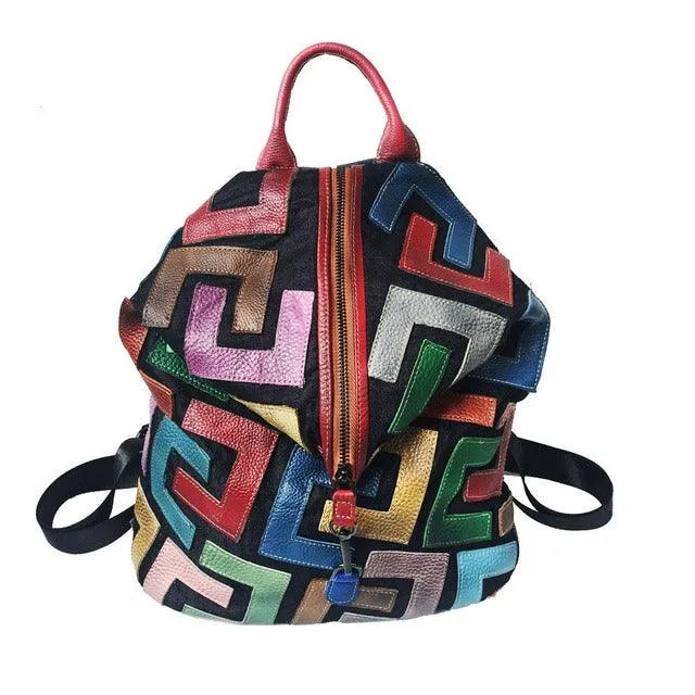 Mochila de cuero genuino
