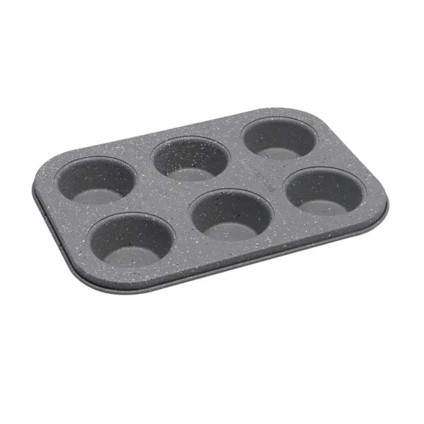 Molde para 6 cupcakes de acero al carbono 26 x 17,8 cm