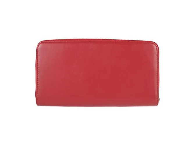 Monedero con cremallera ATHINI de Jimmy Choo Roja 