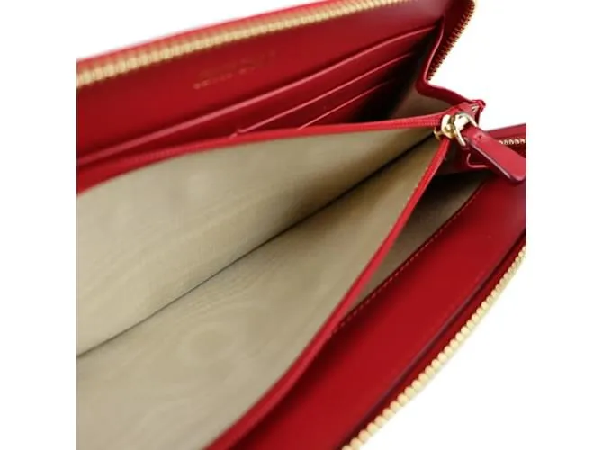 Monedero con cremallera ATHINI de Jimmy Choo Roja 