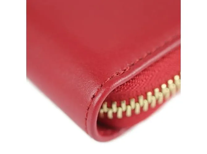 Monedero con cremallera ATHINI de Jimmy Choo Roja 
