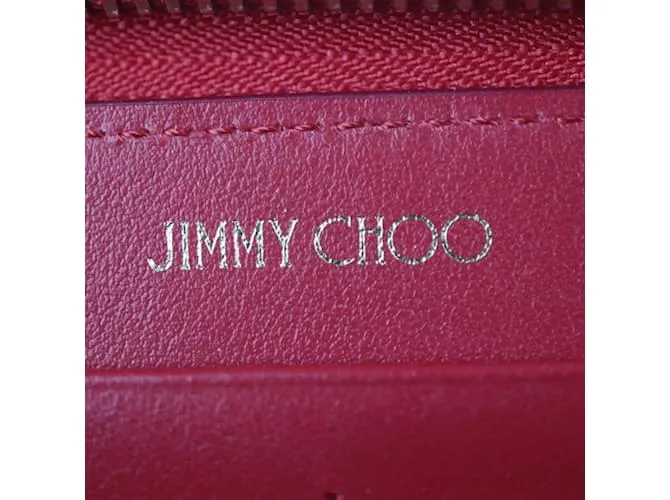 Monedero con cremallera ATHINI de Jimmy Choo Roja 